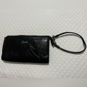 Coach leather wristlet